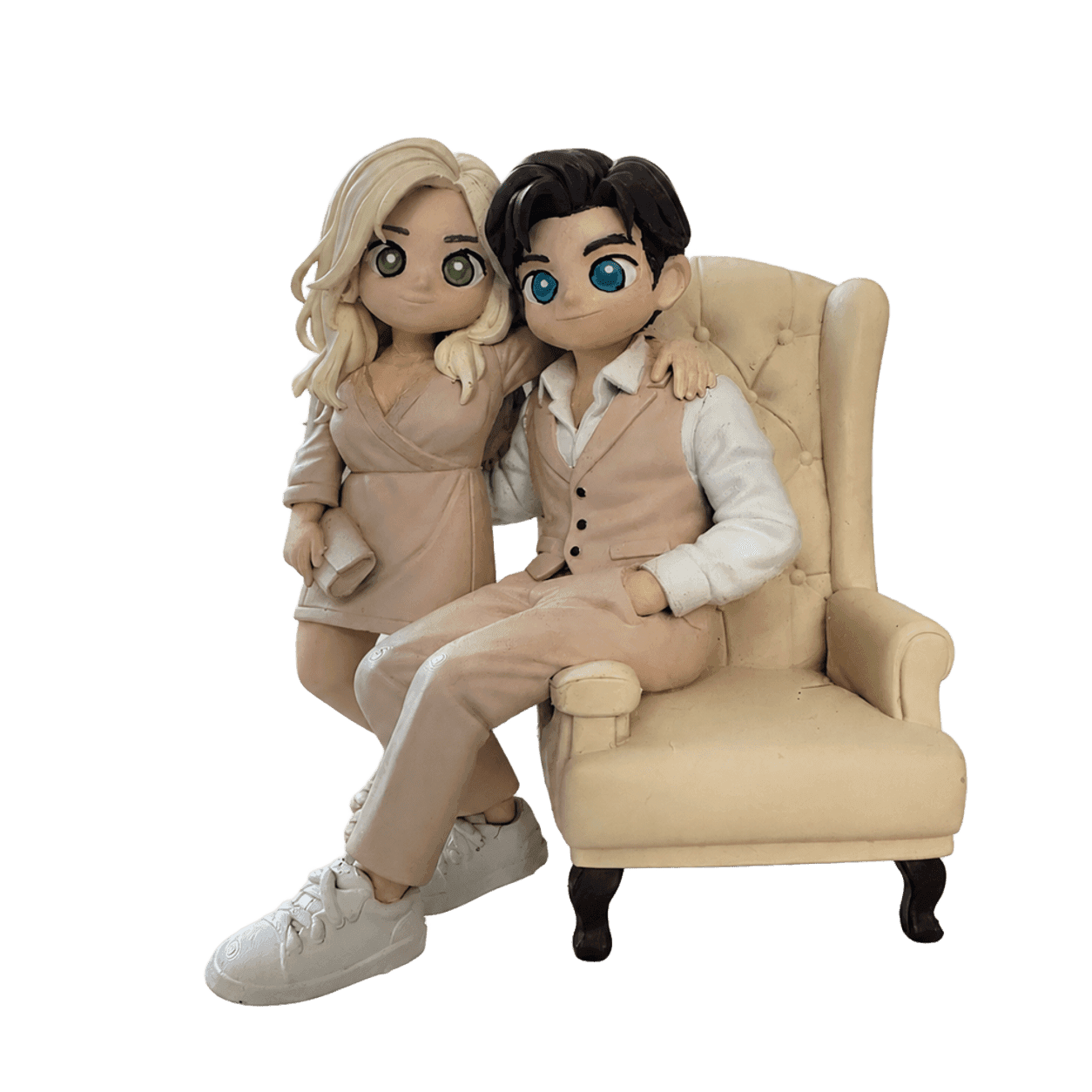 Ručně malovaná párová figurka Pavel a Nastya